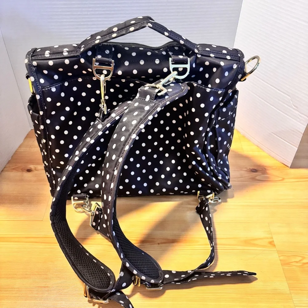 Ju-Ju-Be Black and White Polka Dot Baby Bag
